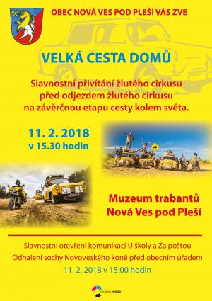 Odjezd trabanů na závěrečnou etapu kolem světa