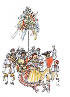 Stavění máje v Kytíně