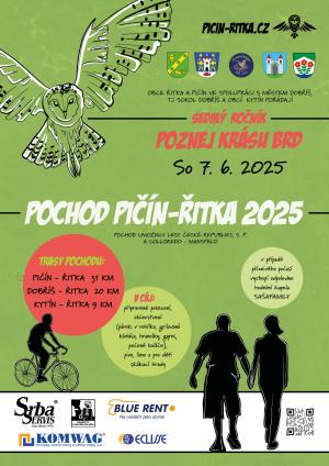 Plakát pochod Pičín - Řitka